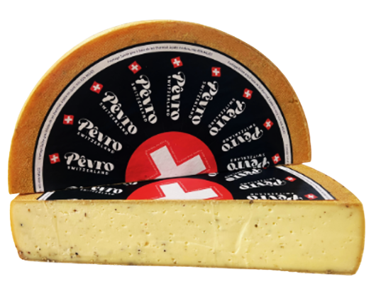 Raclette sýr PEPŘOVÝ 3 kg (půl bochníku)